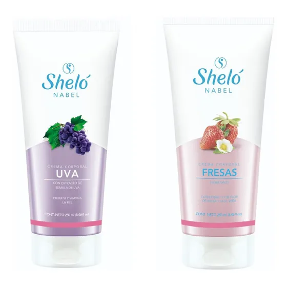 Cremas Corporales Fresa Y Uva + Cremas De Bolsillo. Sheló Na