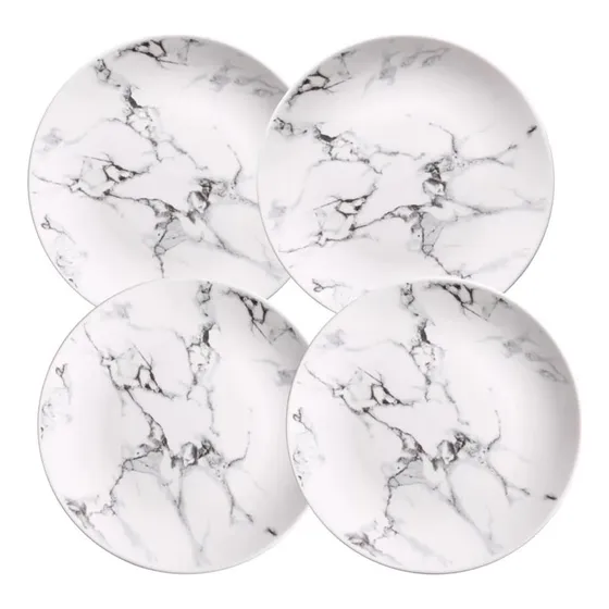 Diseño De Mármol De Cafetería Platos De Acento De Porcelana
