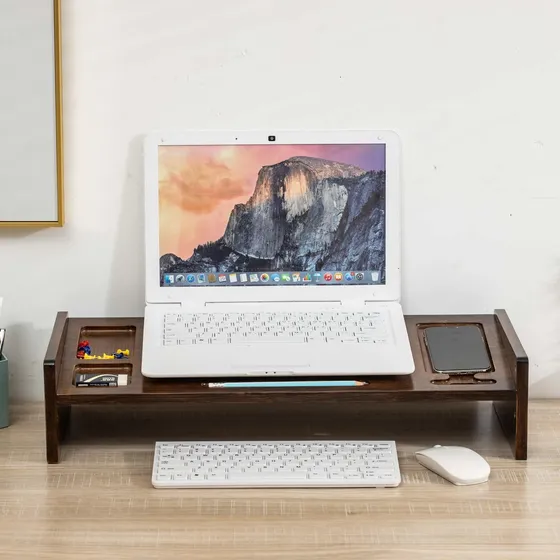 Soporte Para Monitor Bambu Ergonomico Ordenador Portatil