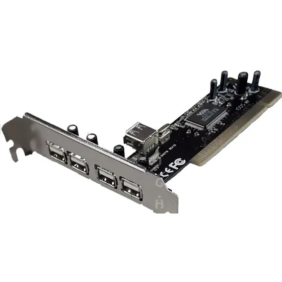 Tarjeta Pci Usb 5 Puertos 4 Externos + 1 Interno