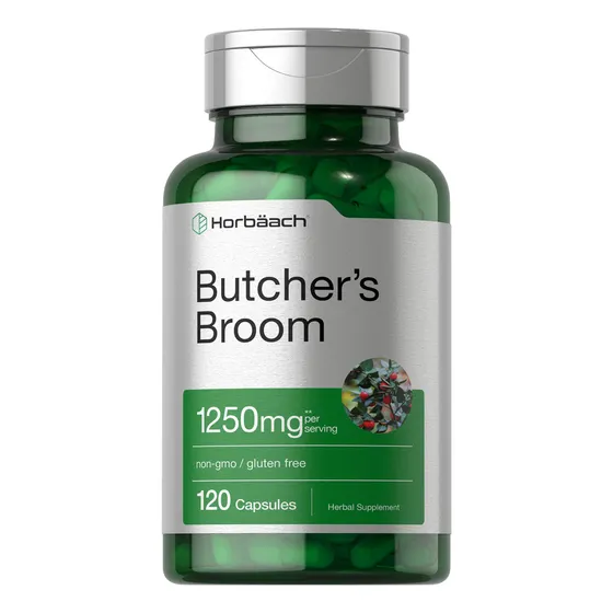Suplemento Horbaach Butcher's Broom, Cápsulas De 1250 Mg, 12