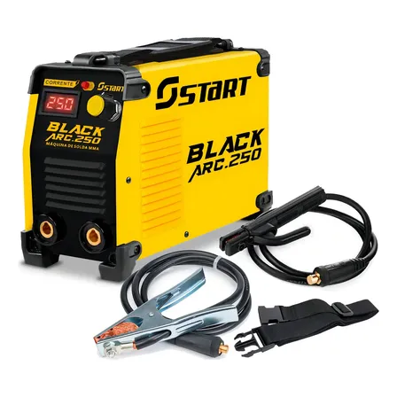 Máquina De Solda Inversora 250a Mma Tig Eletrodo Cor Preto/amarelo Black Arc 250 Start 220v