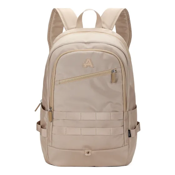 Mochila Urbana Estudiante Impermeable Aoking Xn3609-5 Color Caqui Diseño De La Tela Lisa