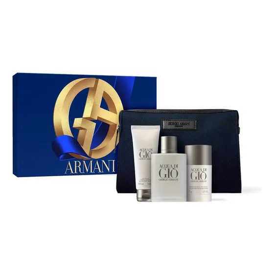 Set Armani Acqua Di Gio Edt 100 Ml + Deo + Gel + Necessaire