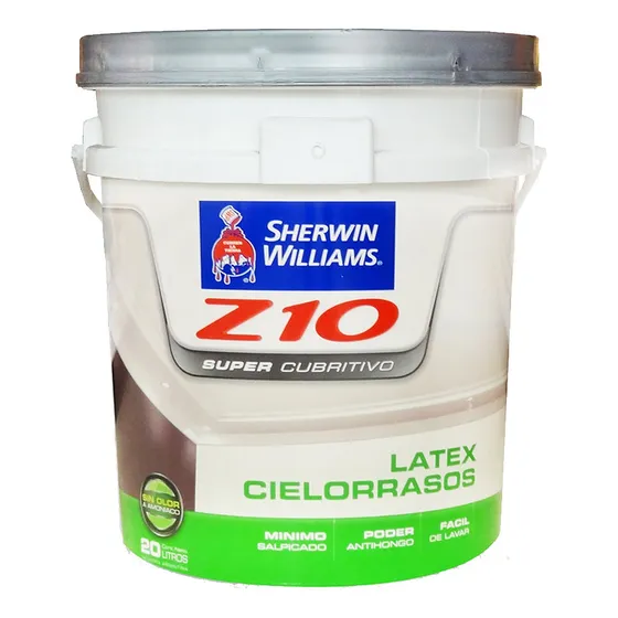 Latex Para Cielorrasos Z - 10 Sherwin Williams X 10 Lts Blanco