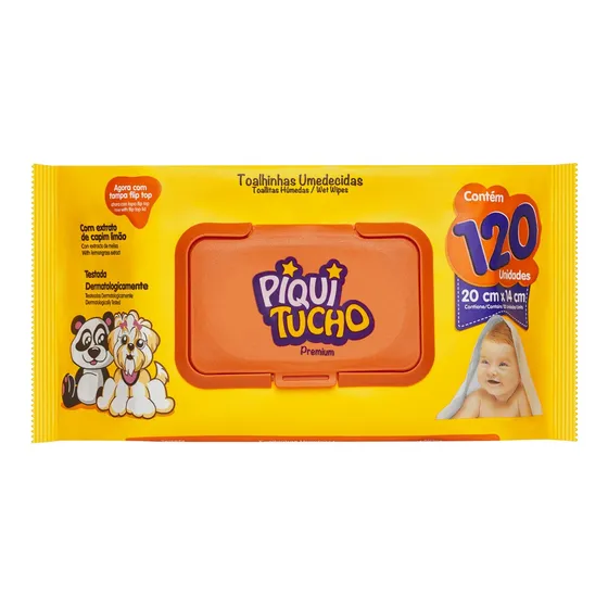 Toalhas umedecidas Piquitucho Premium 120 u