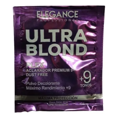 Polvo Decolorante Ultra Blond +9 Tonos Elegance 25g 