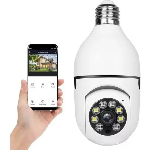 Cámara Bombillo Wifi Inalámbrico Ip 360o