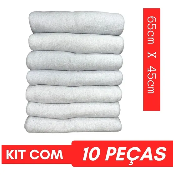 Kit 10 Pano De Chão Premium Grosso 100g Cada - Tam 70x45cm