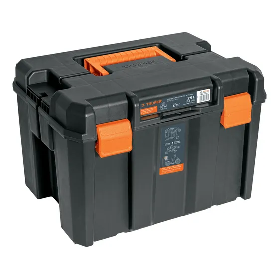 Caja De Herramientas Profunda 17 X12 Truper 102643 Color Negro