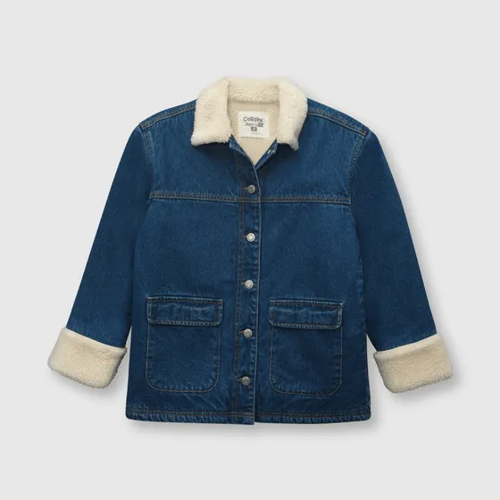 Chaqueta De Niña Con Chiporro Azul Colloky