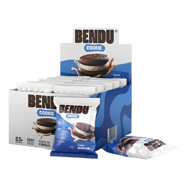 Cookie Recheado - Chocolate Com Baunilha - 12 Un - Bendú