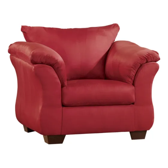 Silla Felpa Casual Color Rojo