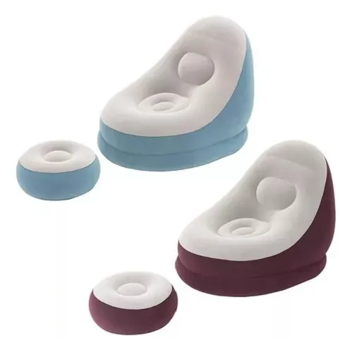 Sillon Inflable 2 En 1 Comfort Cruiser Bestway + Puff