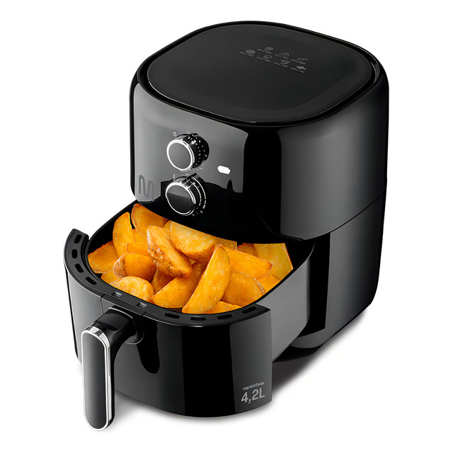 Fritadeira Elétrica Air Fryer 4,2l 1500w Multi - Go207 Cor Preto Fritadeira Elétrica Air Fryer 4,2l 1500w Multi - Go207 Cor Preto