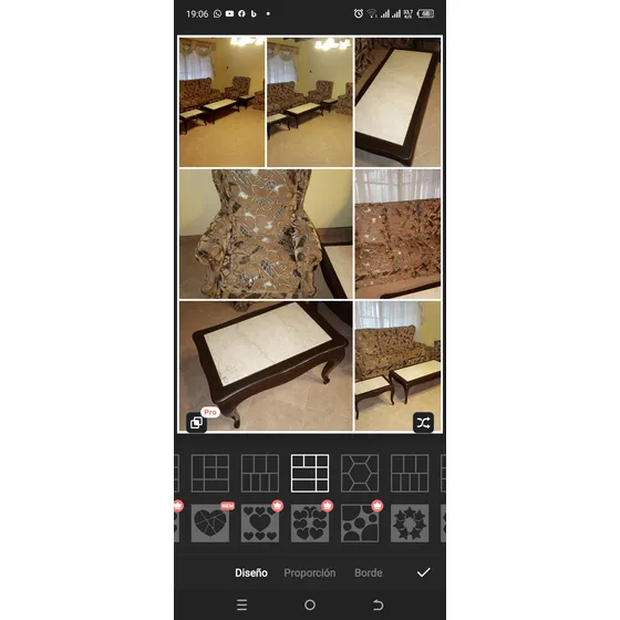 Juego De Muebles De Recibo, Con 3 Mesas De Mármol