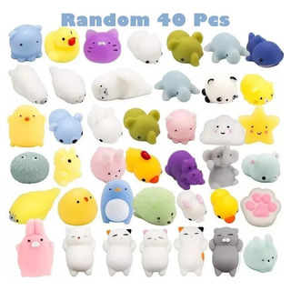 Cr Mini Mochi Squishy Squeeze Toy Fidget Toy, Kit A, 40 Cr Mini Mochi Squishy Squeeze Toy Fidget Toy, Kit A, 40