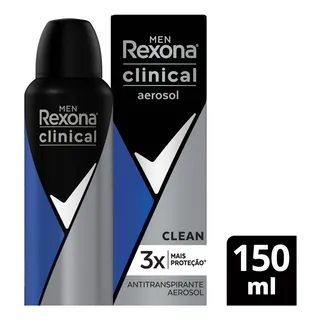 Desodorante Rexona Men Clinical Antitranspirante Clean 150ml Desodorante Rexona Men Clinical Antitranspirante Clean 150ml