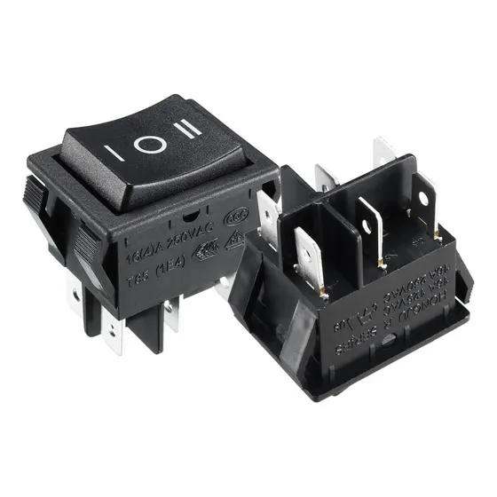 Uxcell 2pcs Dpdt 3 Posición 6pin Snap Boat Rocker Switch, De