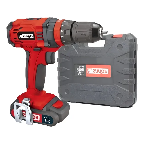 Taladro Atornillador Inalambrico Equus 20v 2 Bateria Maletin