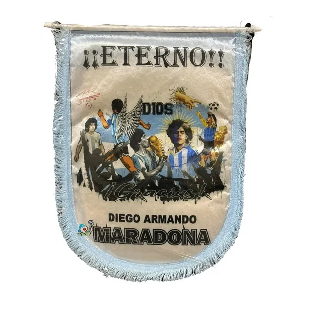 Banderin De Futbol Argentina Maradona Sublimados 33 X 26 Cm