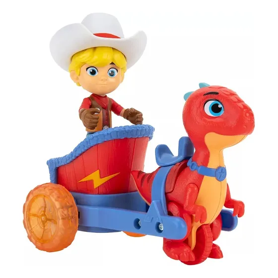 Muñeco Dino Ranch Set X2 Figura Con Vehiculo 87134