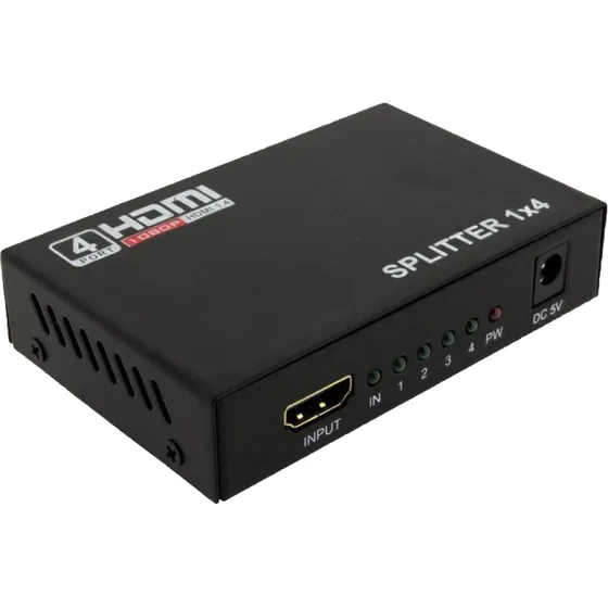 Distribuidor Divisor Splitter Hdmi 1x4 1.4v Full 3d 1080p