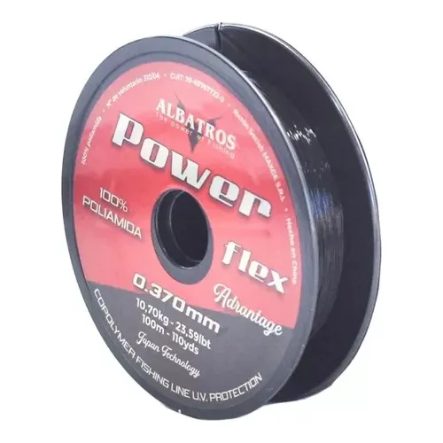 Tanza Pesca Nylon Albatros Power Flex Black 0.260 Mm X 100 M