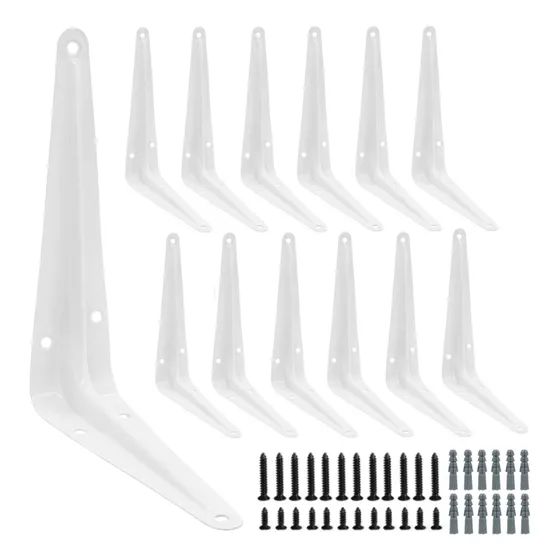 Mensula Soporte Escuadra Repisa Con Tornillos 24 Pzs 20x25cm