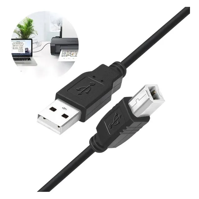 Cable Universal Para Impresoras Usb 2.0 Extension Marca 3 M Color Negro