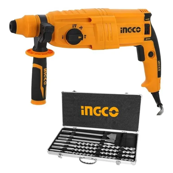Rotomartillo Rgh9028-2 800w 5.5j + Set 7 Pz Akd5075 Ingco