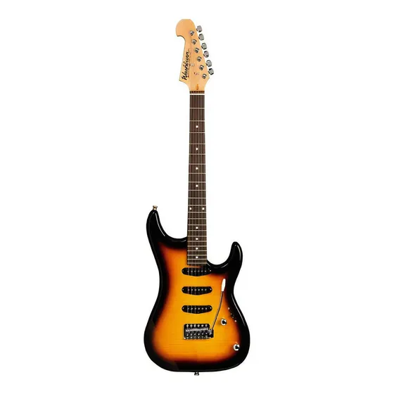Guitarra Washburn S3xts Flame Tobacco Sunburst con factura naranja