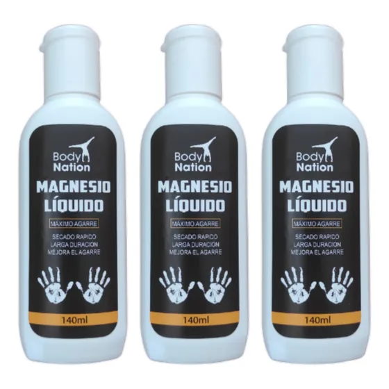 Pack X3 Magnesio Líquido 140 Ml Calistenia, Pole Dance.