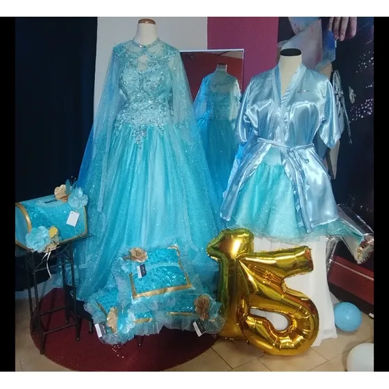 Vestido 15 Años Azul