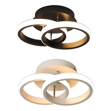 Lustre Luminaria Teto Led Moderno 3 Cores Redondo 25x10x19cm