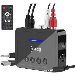 Transmissor E Receptor Bluetooth 5.0 Com Porta Auxiliar C Transmissor E Receptor Bluetooth 5.0 Com Porta Auxiliar C
