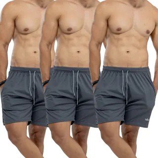 Bermuda Short Academia Kit 3 Masculino Dryfit Corrida Treino Bermuda Short Academia Kit 3 Masculino Dryfit Corrida Treino