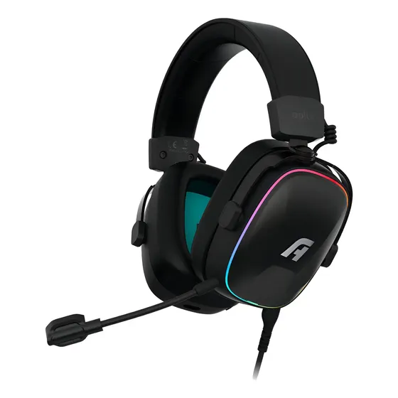 Fone De Ouvido Headset Gamer Aplus Atis 7.1 Rgb Com Fio Cor Preto