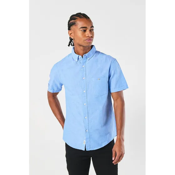 Camisa Con Cuello Button Down, Manga Corta Mc 12393 Koaj