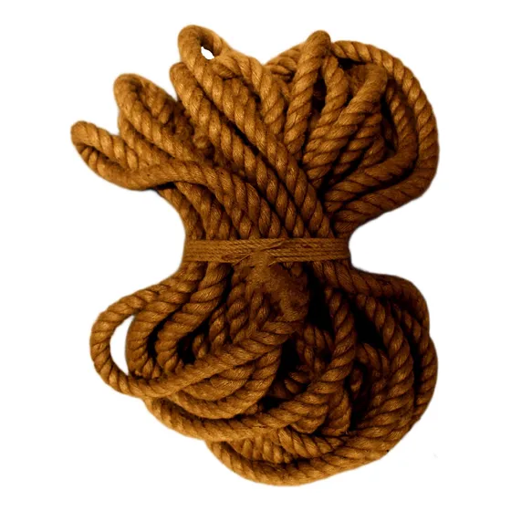 19mm Soga Yute Gruesa Cordón Artesanal Biodegradable 40m Chocolate