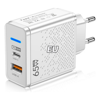 Cargador De Enchufe Ue De 65 W, Cargador De Carga Rápida Par Cargador De Enchufe Ue De 65 W, Cargador De Carga Rápida Par