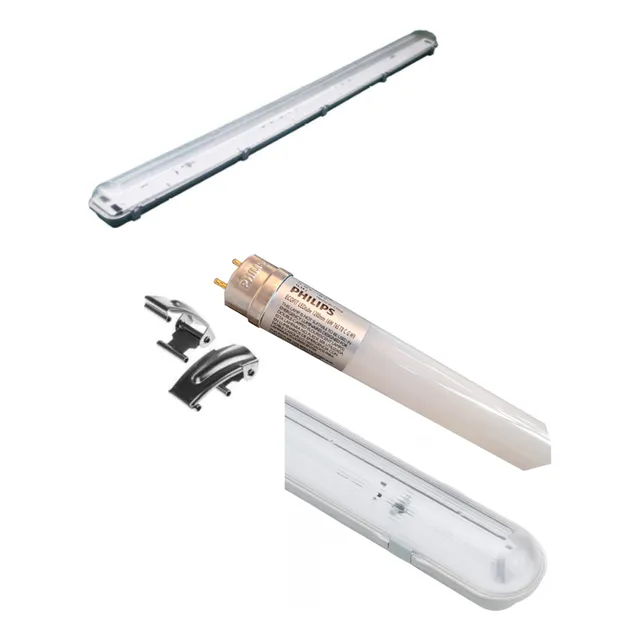 Lampara Hermetica Policarbonato 120 Cm 1x16w Tubo Philips Blanco