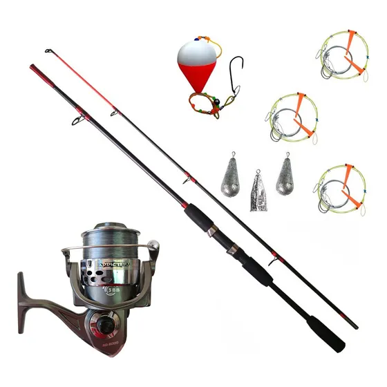 Kit Combo Equipo Pesca Profesional Caña 2.70 Mts + Reel 6000