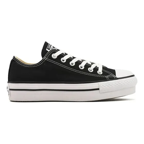 Zapatillas Converse All Star Plataforma Lona Negra Clasica