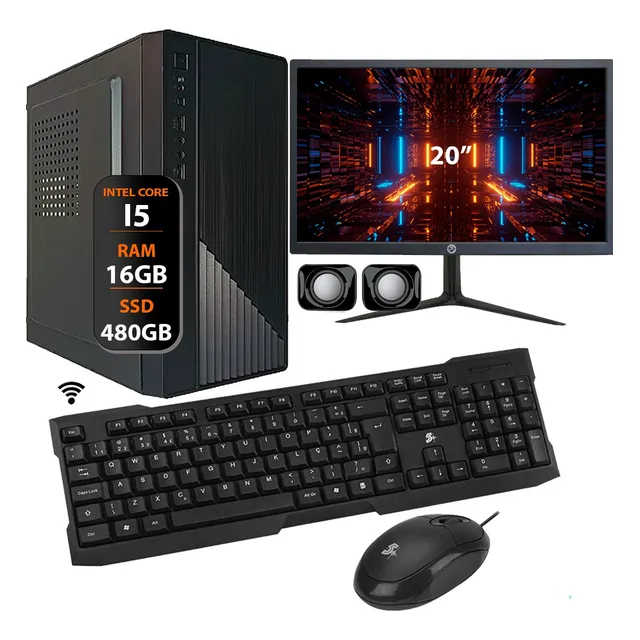 Computador Intel Core I5 16gb Ssd 480gb Monitor 20 - Win 11