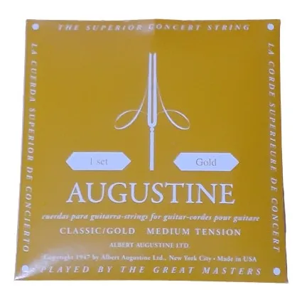 Juego De Cuerdas Augustine Gold Para Guitarra Clásica 