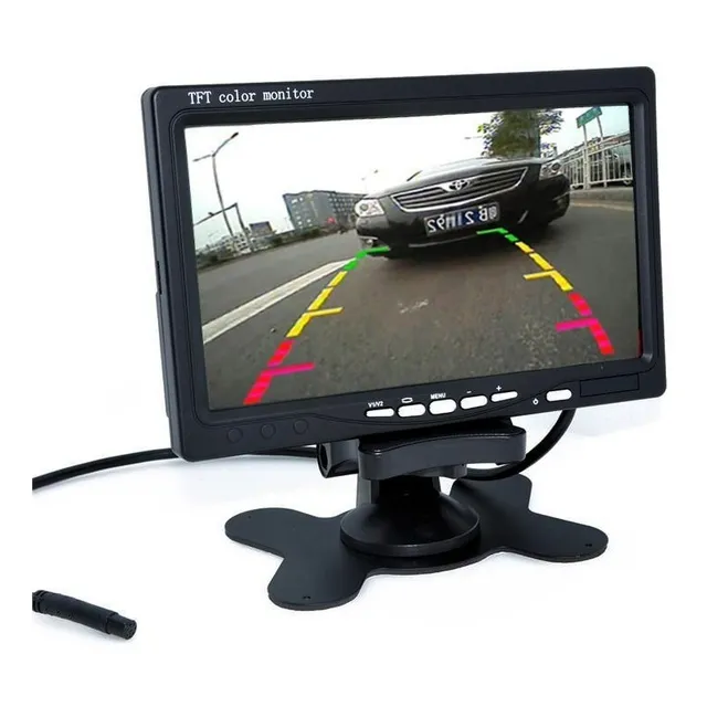 Monitor 7 Hd Tft Color Cámara Retrovisor Tablero Empotrar Color Gris Oscuro