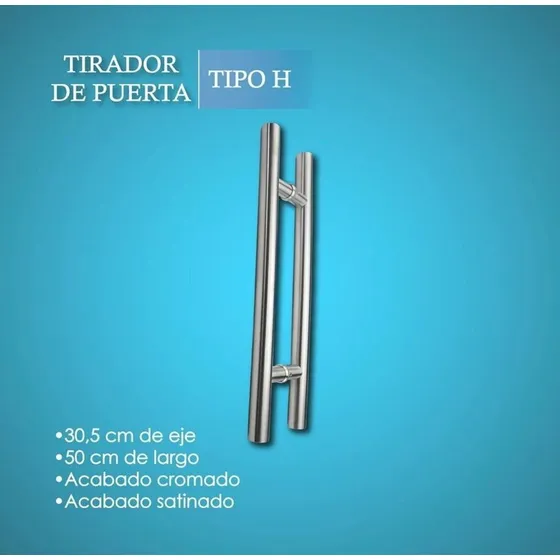 Tirador Tipo H Para Puerta De Vidrio