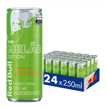 Pack De 24 Latas Red Bull Energético, Maracujá E Melão 250ml