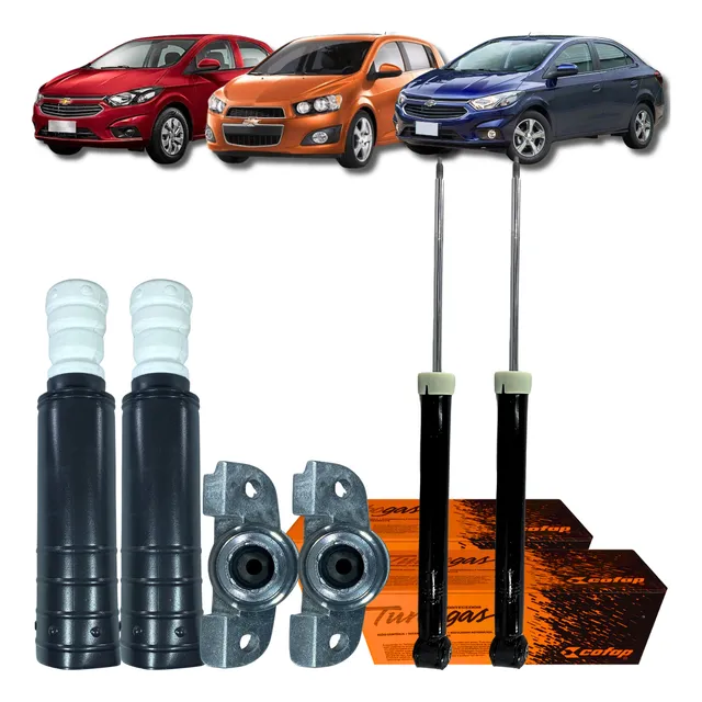 Par Amortecedor Traseiro Coxim Batente Gm Onix Prisma Sonic